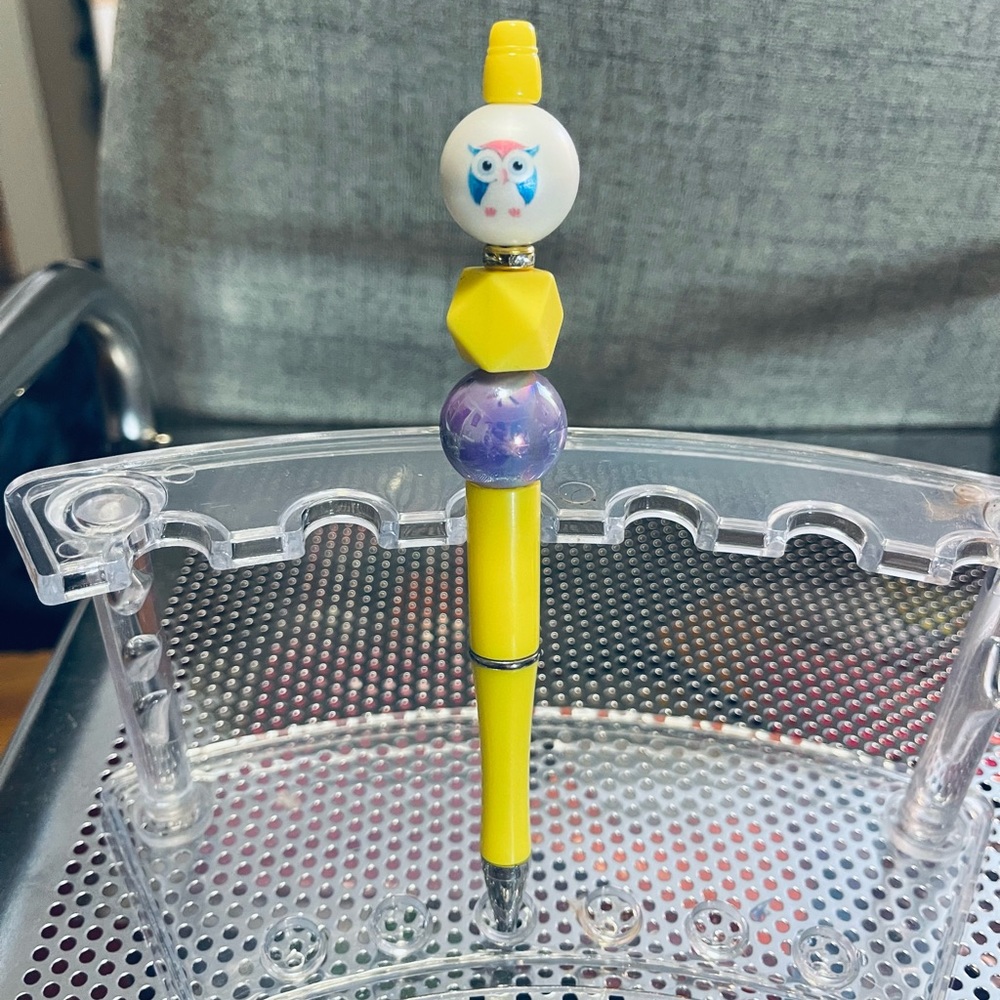 Cute owl bead ink pen accessories